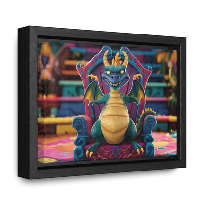 Dragon King on His Throne - Gallery Canvas Wraps, Horizontal Frame