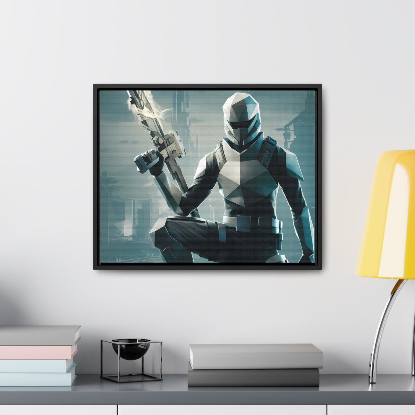 Guardian of the Futuristic Citadel - Gallery Canvas Wraps, Horizontal Frame