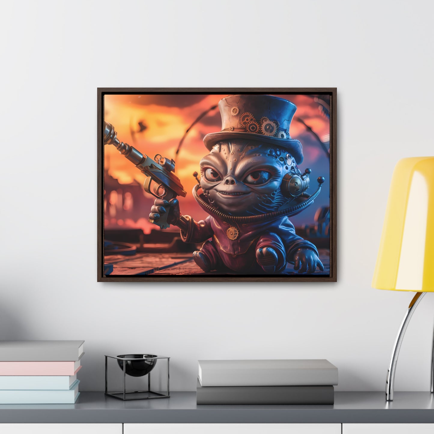 "Clockwork Gunslinger at Dusk" - Gallery Canvas Wraps, Horizontal Frame