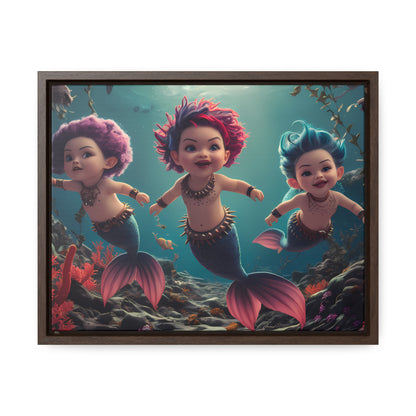 Aquatic Mischief - Gallery Canvas Wraps, Horizontal Frame