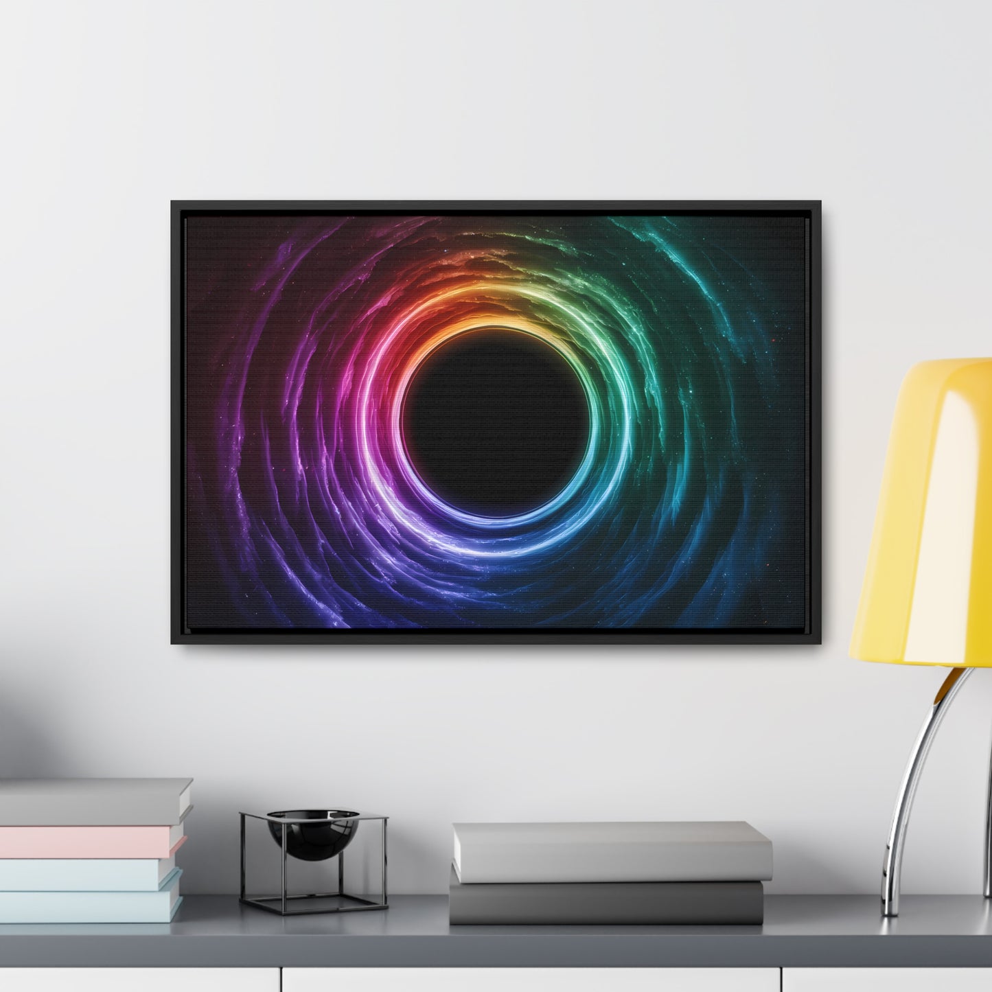 Cosmic Vortex of Light - Gallery Canvas Wraps, Horizontal Frame