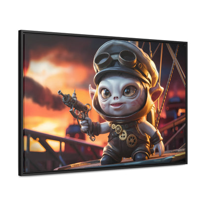 Steampunk Goblin Commander at Dusk - Gallery Canvas Wraps, Horizontal Frame