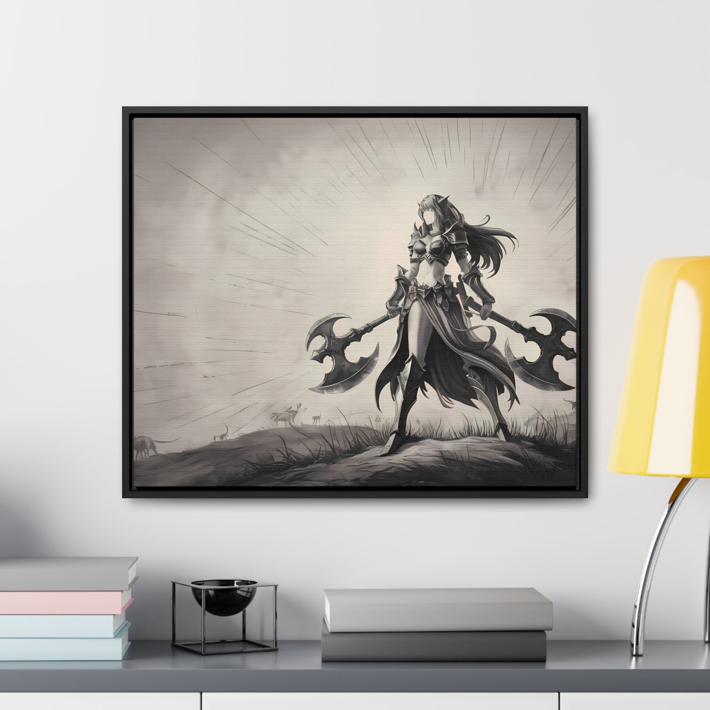 Warrior of the Twilight Plains - Gallery Canvas Wraps, Horizontal Frame