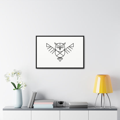 Geometric Owl Symbol - Gallery Canvas Wraps, Horizontal Frame