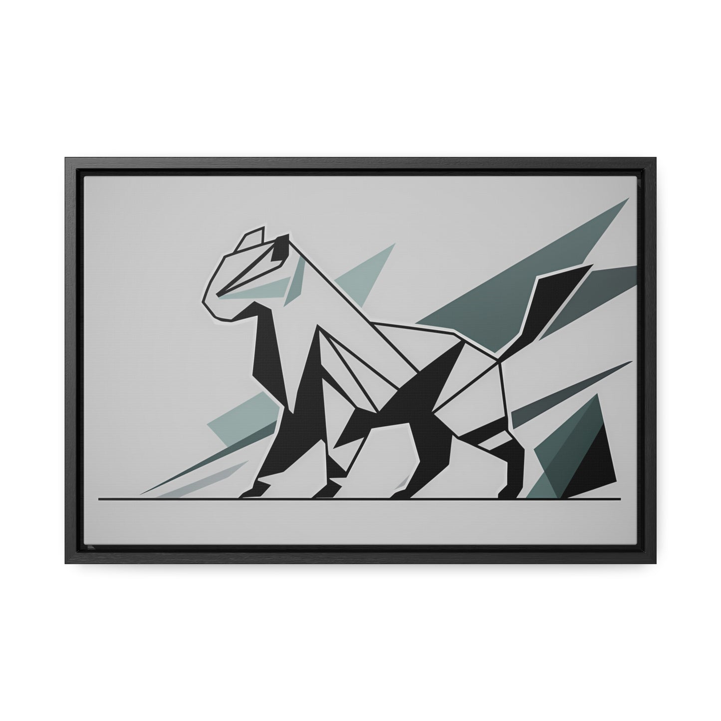 Fractured Feline Form - Gallery Canvas Wraps, Horizontal Frame