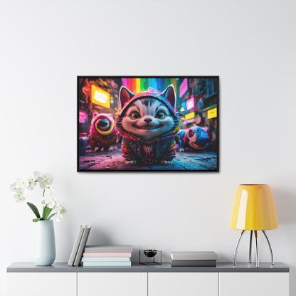 Cyberpunk Alley Cat Adventures - Gallery Canvas Wraps, Horizontal Frame